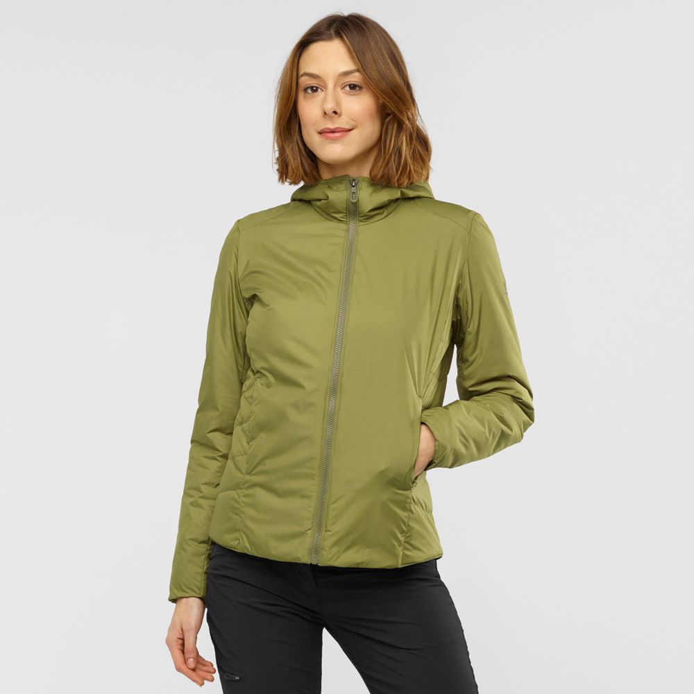 Chaquetas Salomon Mujer Verde Oliva Verde - Salomon Argentina OUTRACK INSULATED,769025-YAT